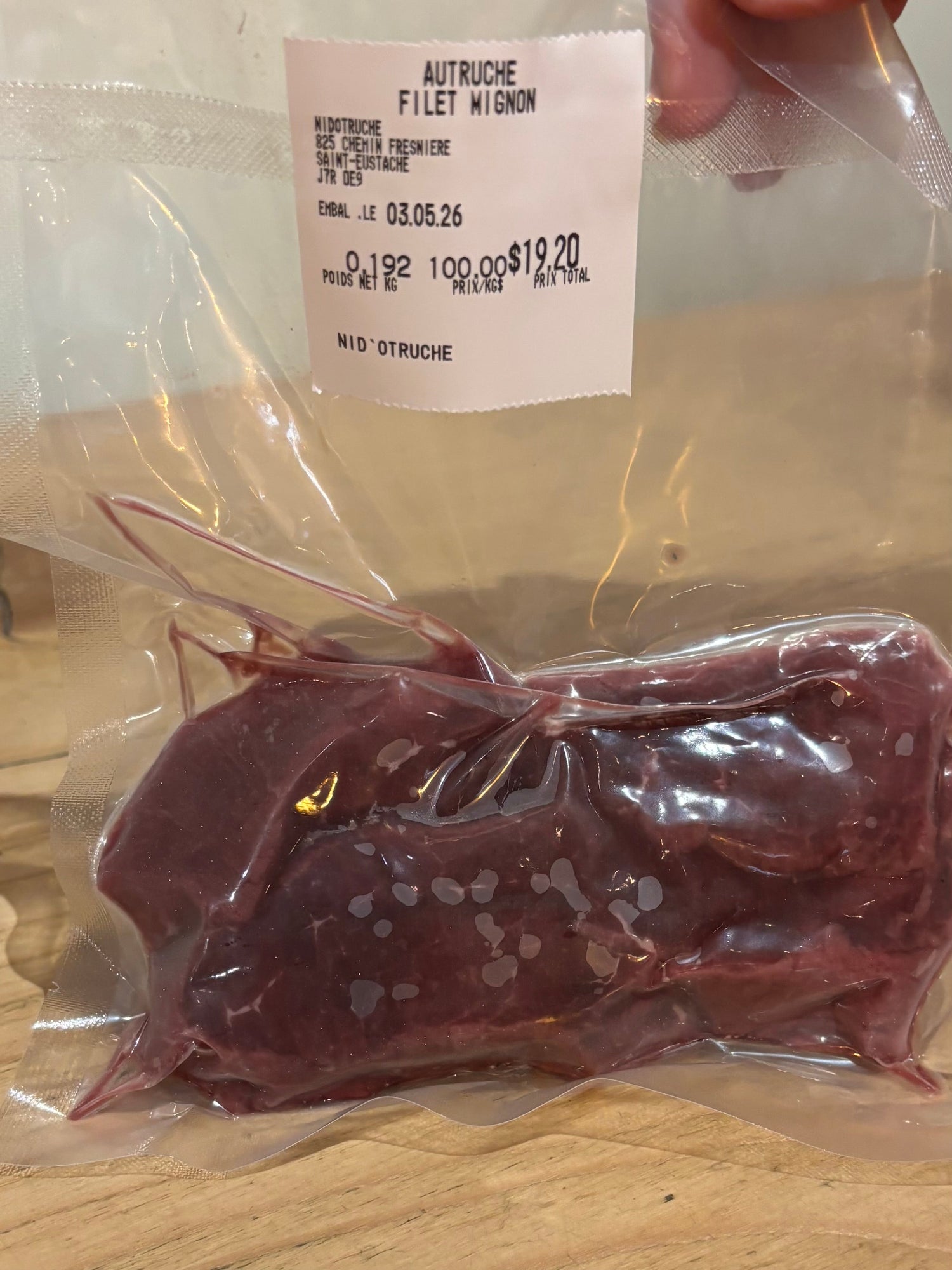 Viande d'autruche